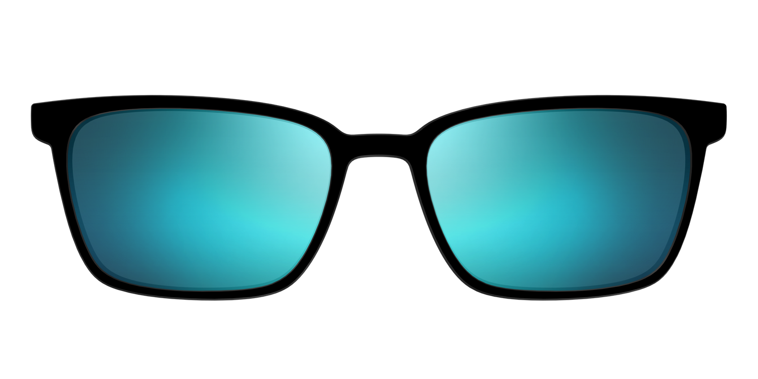 The Polarized Blue Reflective Sun Top - Front Top Image - Pair Eyewear