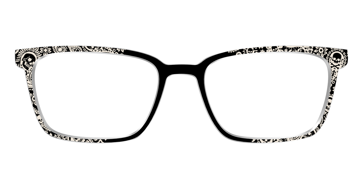 The Bone White Paisley - Front Top Image - Pair Eyewear