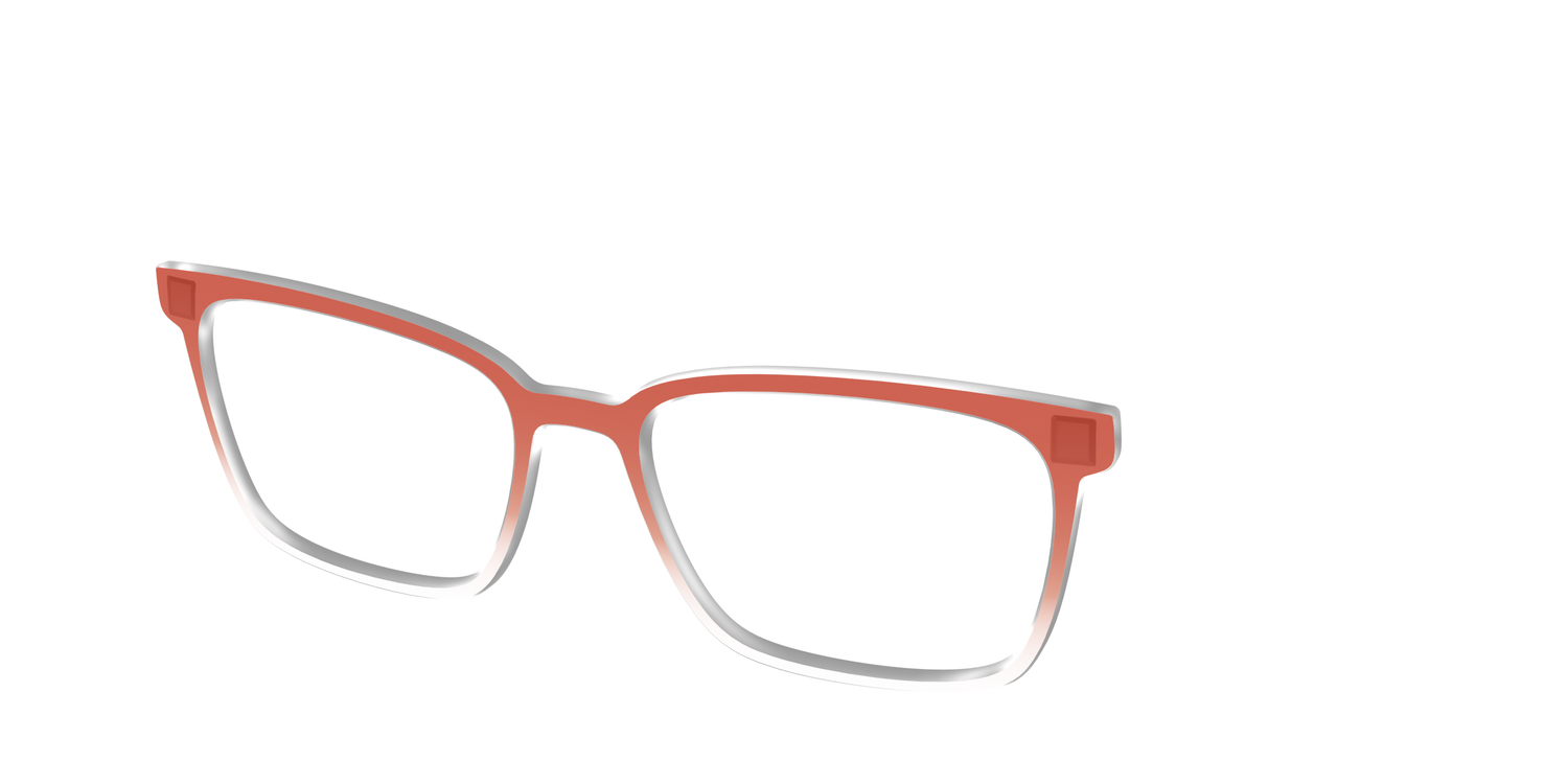The Burnt Orange Gradient Crystal - Angle Top Image - Pair Eyewear
