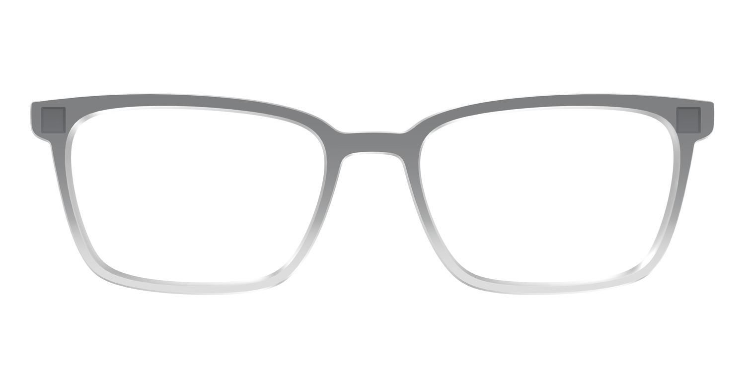 The Charcoal to Light Gray Gradient Crystal - Front Top Image - Pair Eyewear