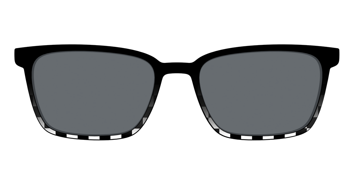 The Polarized Checkerboard Fade Sun Top - Front Top Image - Pair Eyewear
