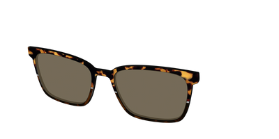 The Polarized Chic Tortoise Split Sun Top - Angle Top Thumbnail - Pair Eyewear