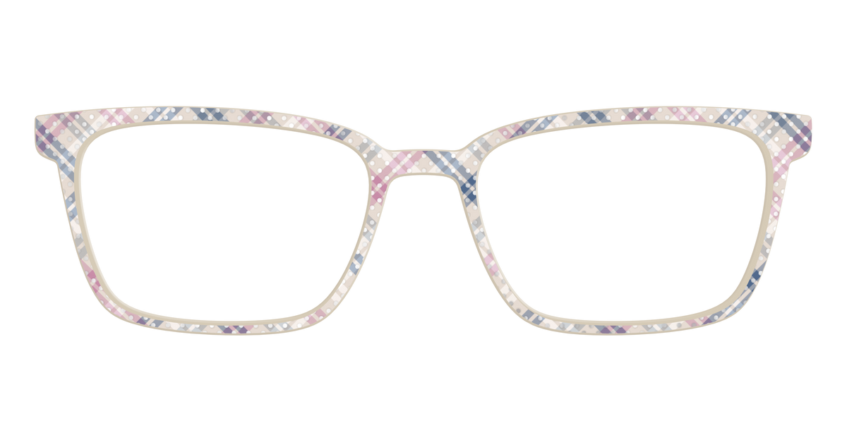 The Chiffon Plaid with Silver Foil Polka Dots - Front Top Image - Pair Eyewear