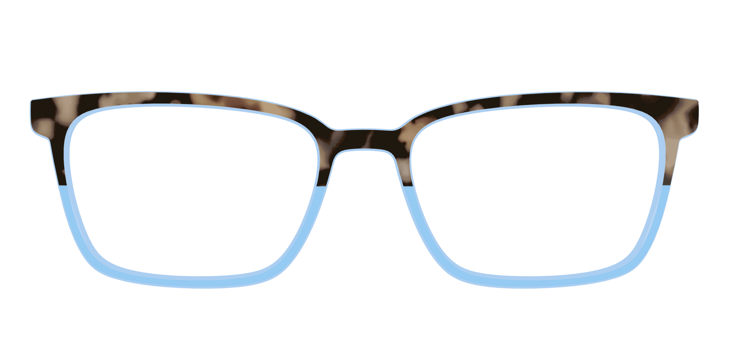 The Denim Tortoise Crystal Split - Front Top Image - Pair Eyewear