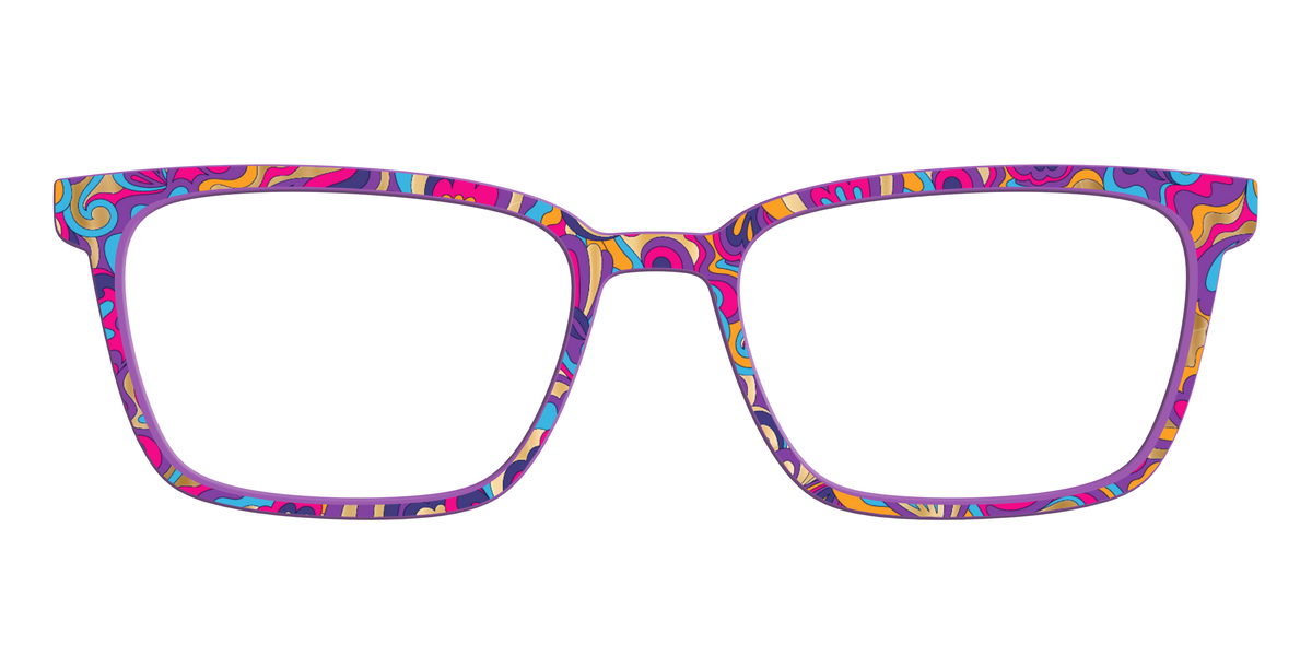 The Flower Power Paisley with Gold Foil - Front Top Image - Pair Eyewear