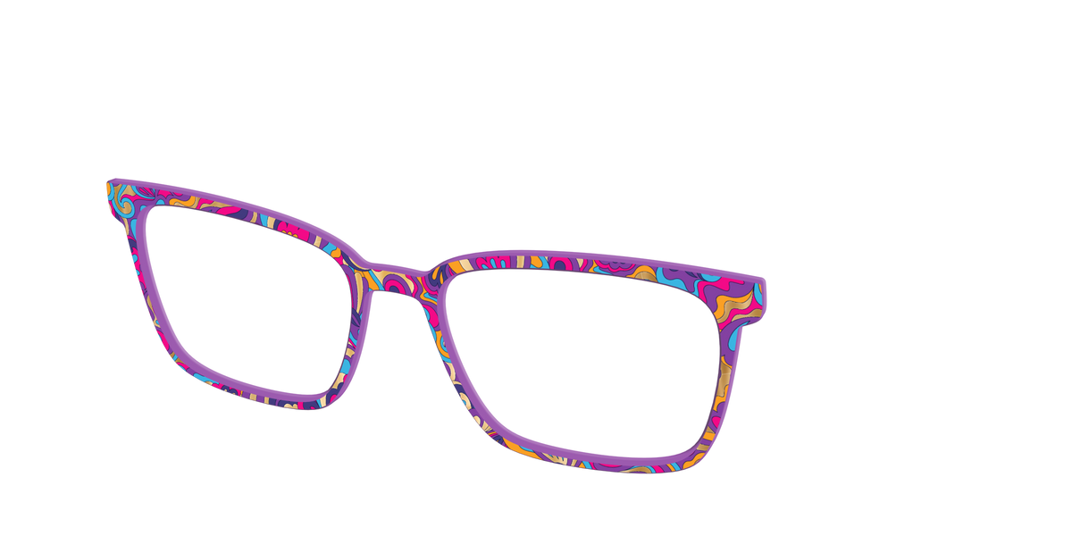 The Flower Power Paisley with Gold Foil - Angle Top Image - Pair Eyewear