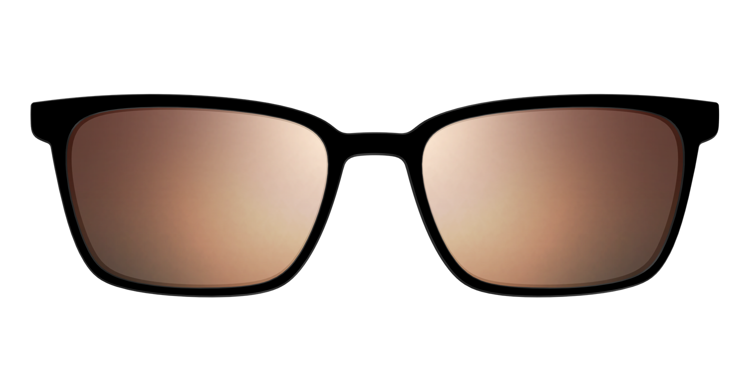 The Polarized Gold Reflective Sun Top - Front Top Image - Pair Eyewear