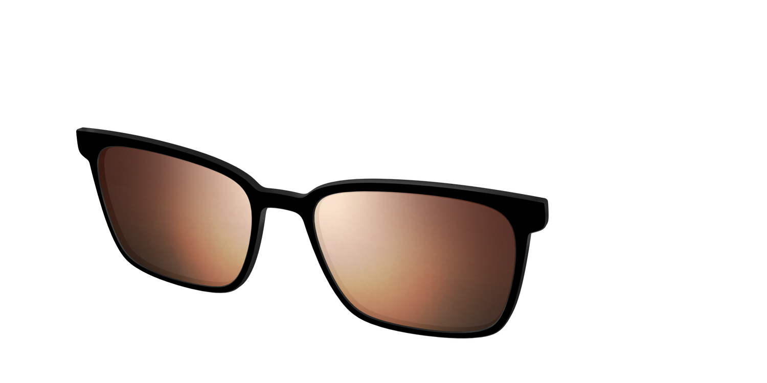 The Polarized Gold Reflective Sun Top - Angle Top Image - Pair Eyewear