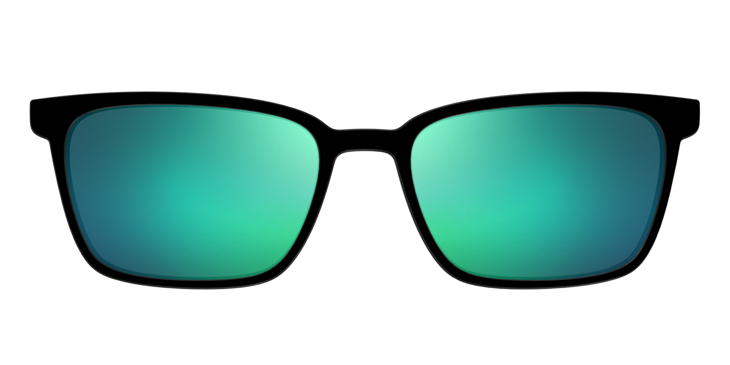 The Polarized Green Reflective Sun Top - Front Top Image - Pair Eyewear