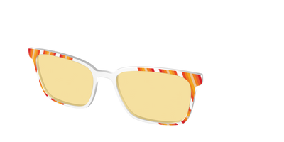 The Groovy Stripes with Citrine Yellow Lens - Angle Top Thumbnail - Pair Eyewear