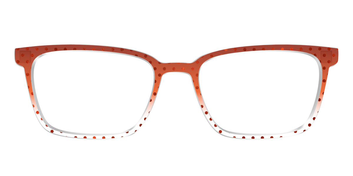 The Inferno Orange Gradient Crystal Polka Dots - Front Top Image - Pair Eyewear