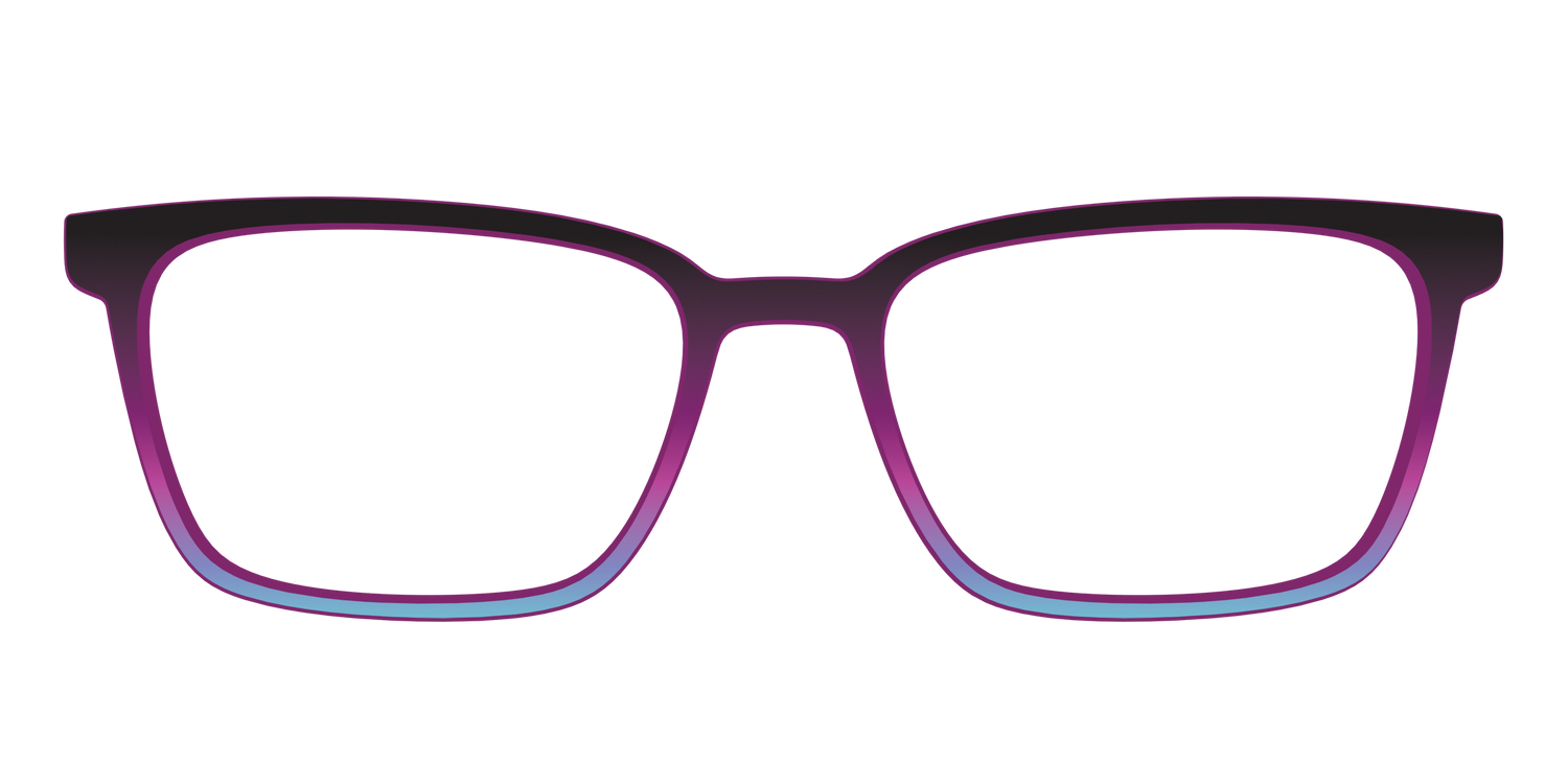 The Licorice to Seafoam Gradient - Front Top Image - Pair Eyewear