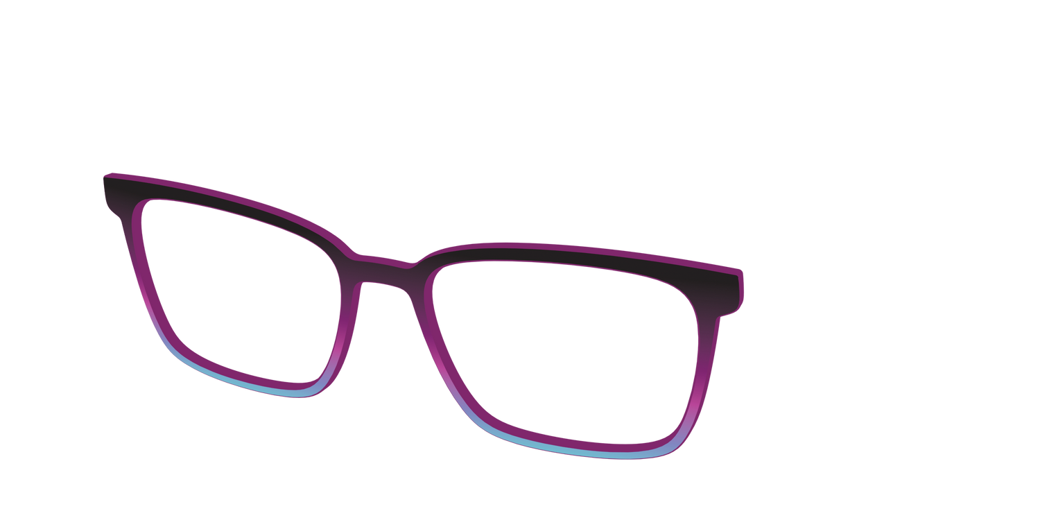 The Licorice to Seafoam Gradient - Angle Top Image - Pair Eyewear