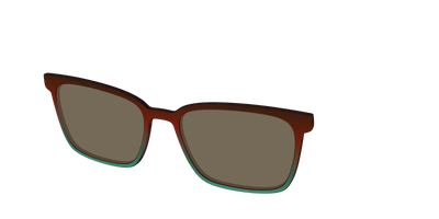 The Polarized Mahogany to Juniper Woodgrain Sun Top - Angle Top Thumbnail - Pair Eyewear
