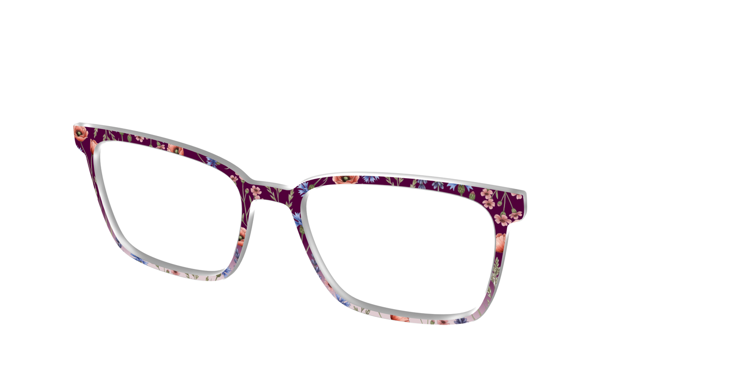 The Mulberry Floral Dip-Dye - Angle Top Image - Pair Eyewear