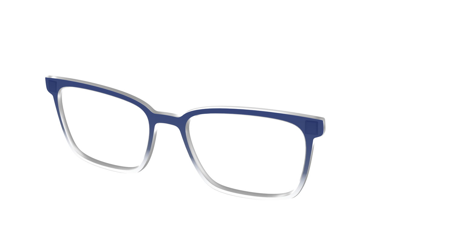 The Navy Gradient Crystal - Angle Top Image - Pair Eyewear