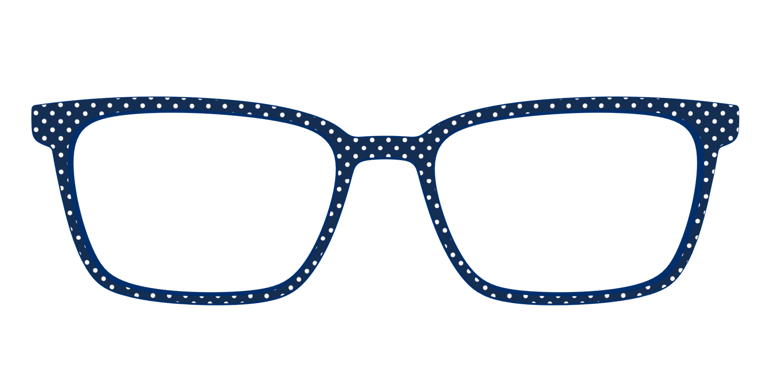 The Navy Pin Dot - Front Top Image - Pair Eyewear
