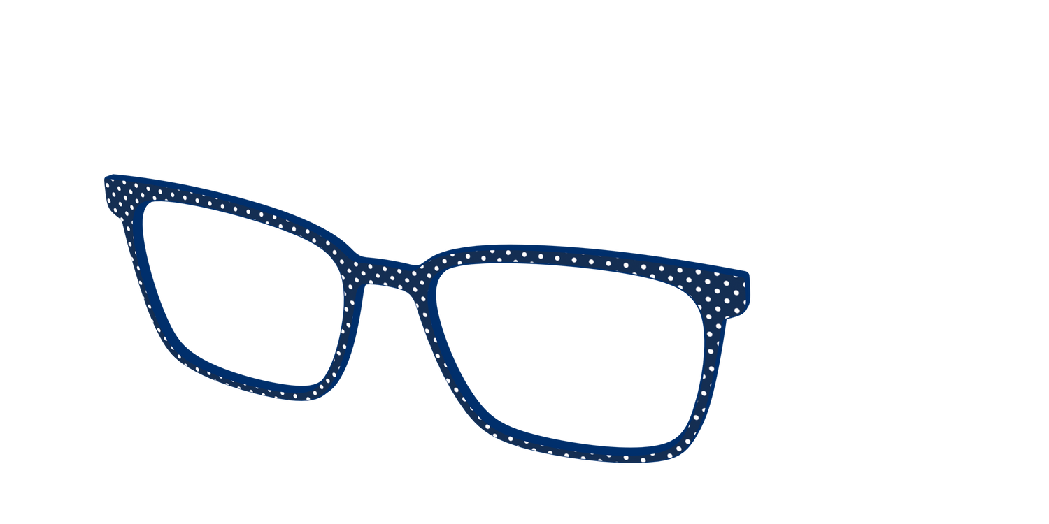 The Navy Pin Dot - Angle Top Image - Pair Eyewear