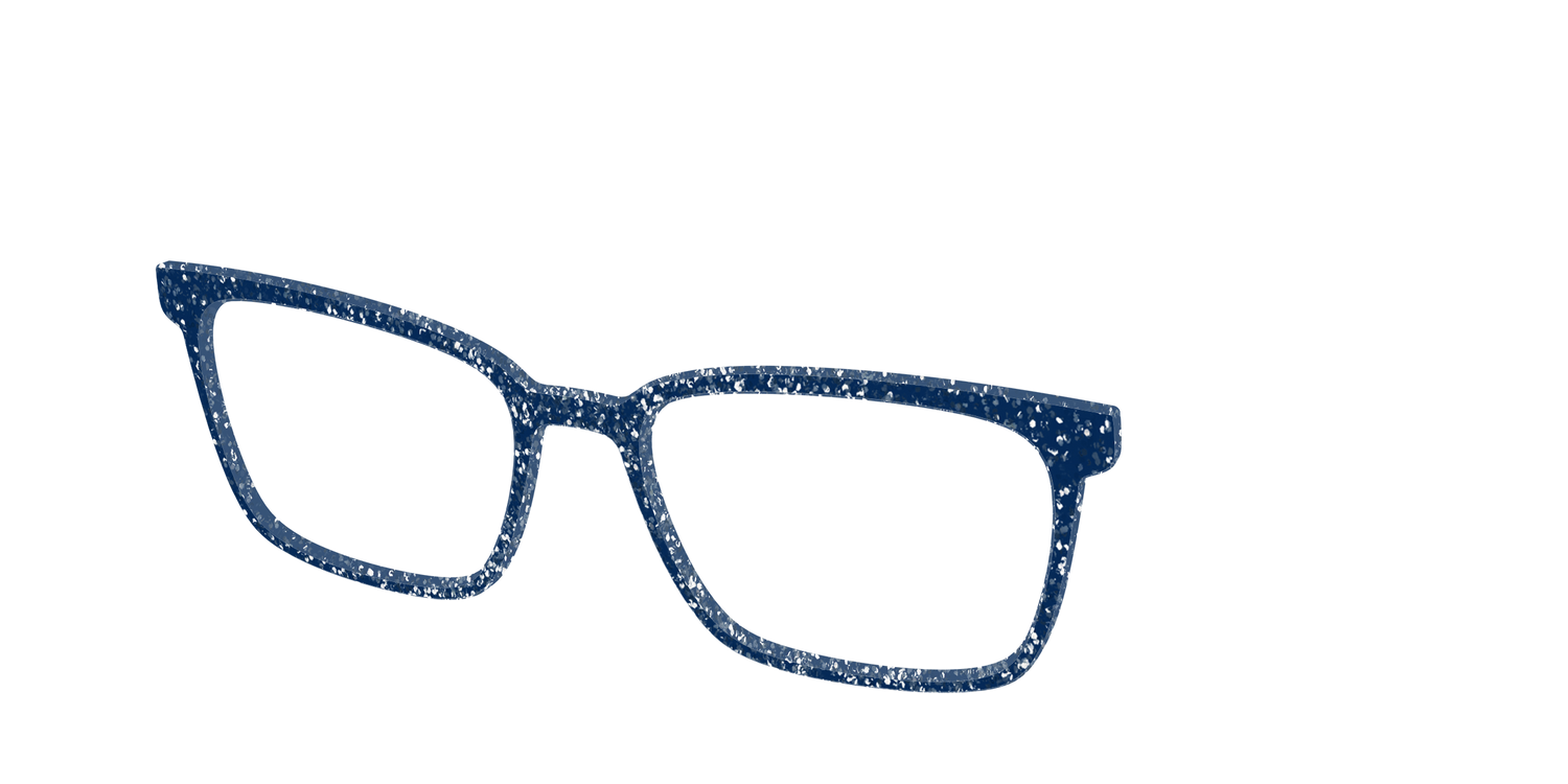 The Navy Sparkle - Angle Top Image - Pair Eyewear