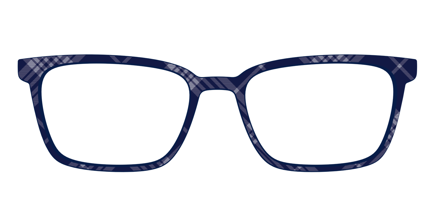 The Navy Twill Plaid - Front Top Image - Pair Eyewear