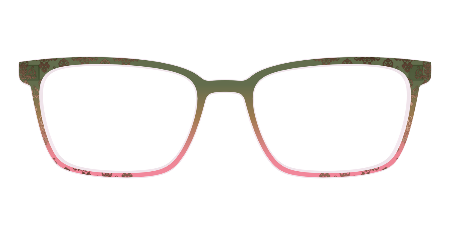The Olive to Rose Trellis with Champagne Foil - Front Top Image - Pair Eyewear