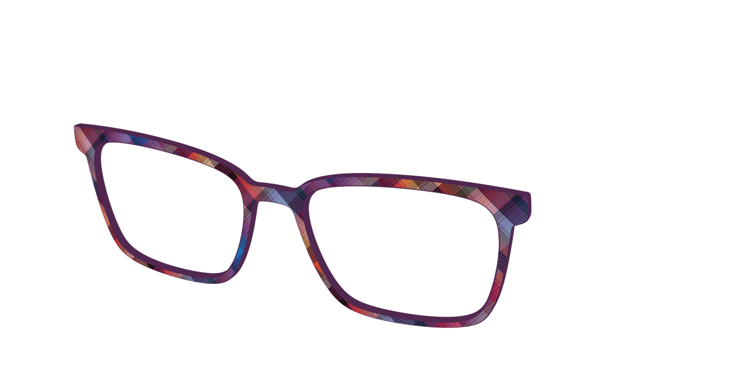 The Ombre Plaid - Angle Top Image - Pair Eyewear