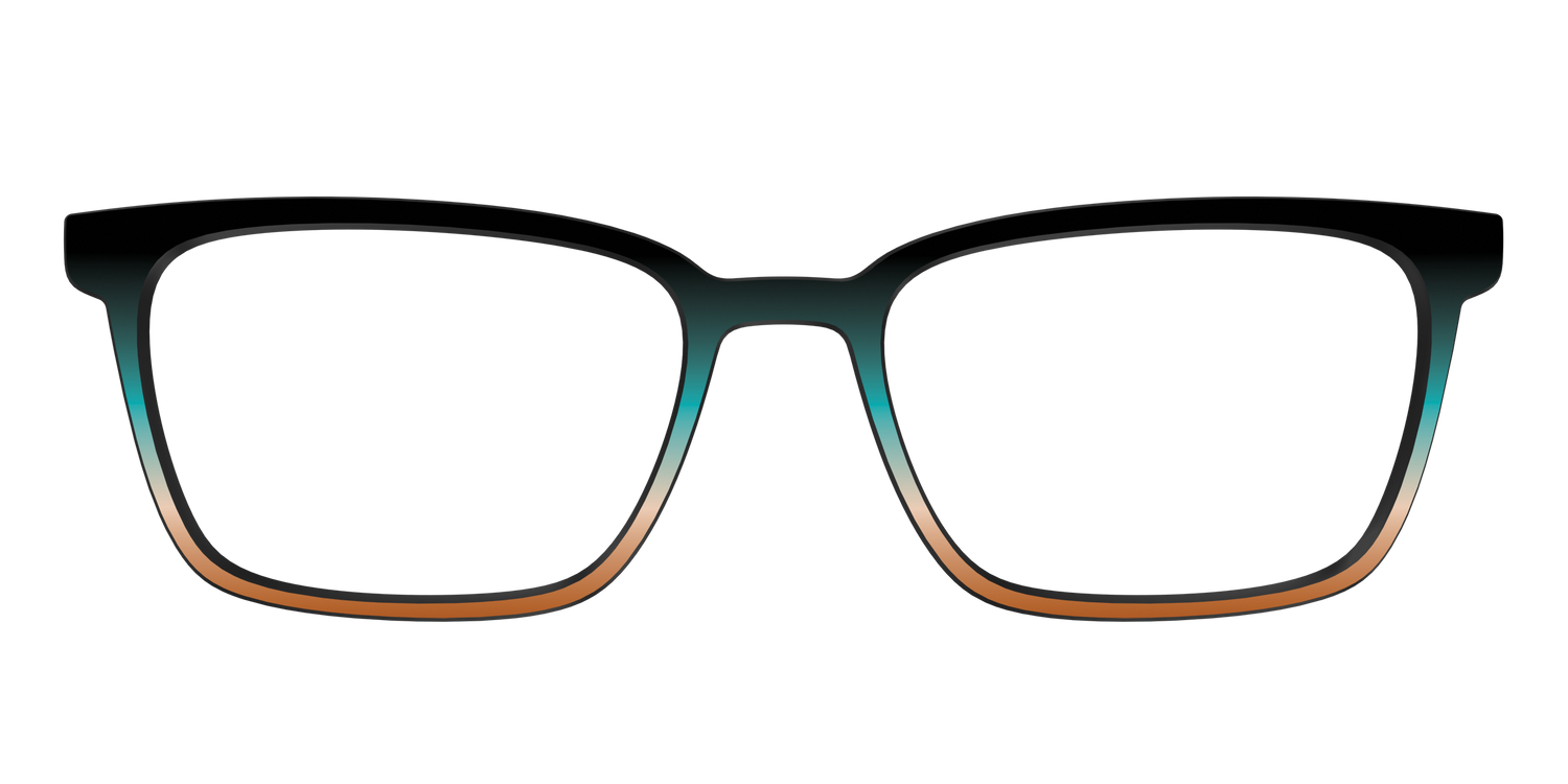 The Onyx to Rust Gradient - Front Top Image - Pair Eyewear