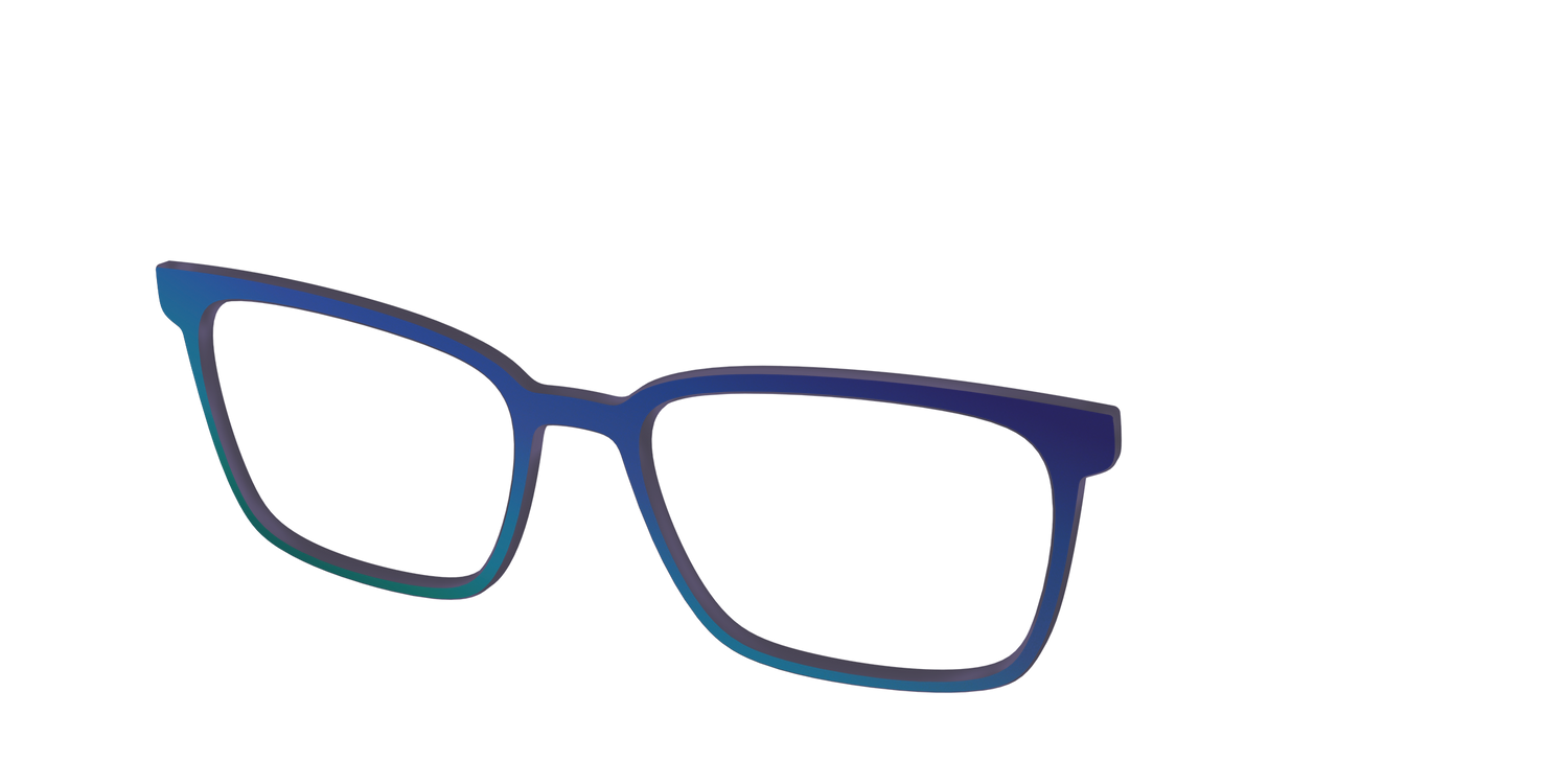 The Peacock Ombre - Angle Top Image - Pair Eyewear