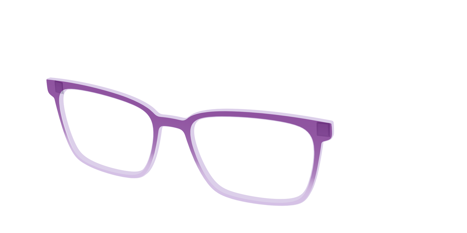 The Plum to Lilac Gradient Crystal - Angle Top Image - Pair Eyewear