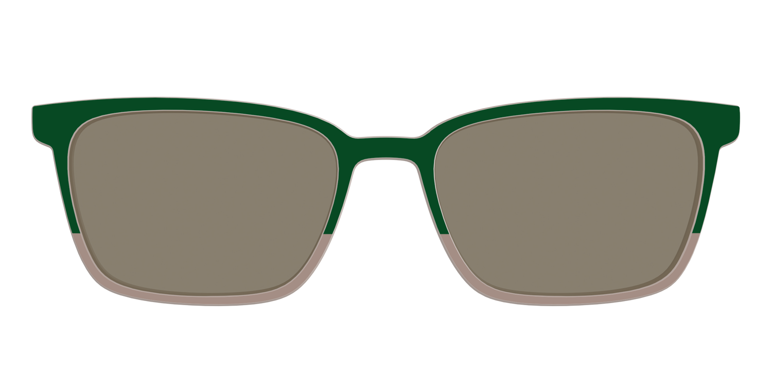The Polarized Cedar & Sap Crystal Split Sun Top - Front Top Image - Pair Eyewear