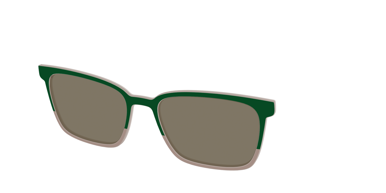 The Polarized Cedar & Sap Crystal Split Sun Top - Angle Top Image - Pair Eyewear