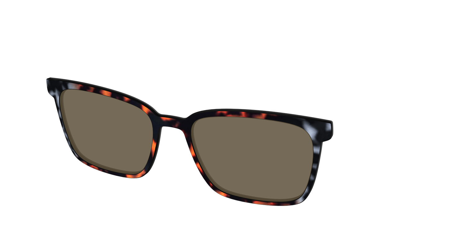 The Polarized Gray & Amber Tortoise Sun Top - Angle Top Image - Pair Eyewear