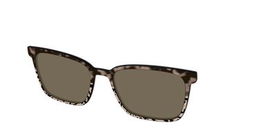 The Polarized Ink Blot Tortoise Split Sun Top - Angle Top Thumbnail - Pair Eyewear