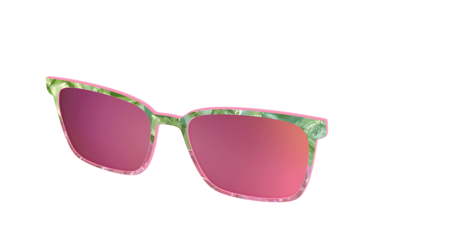The Polarized Kiwi & Guava Pearl Sun Top - Angle Top Image - Pair Eyewear
