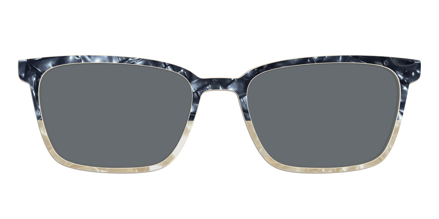 The Polarized Navy to Taupe Pearl Split Sun Top - Front Top Image - Pair Eyewear