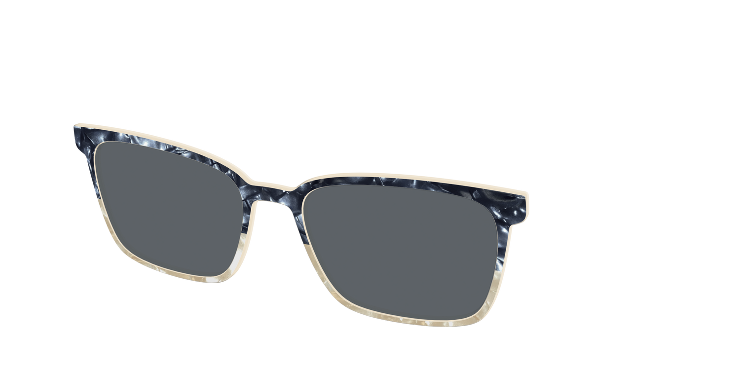 The Polarized Navy to Taupe Pearl Split Sun Top - Angle Top Image - Pair Eyewear