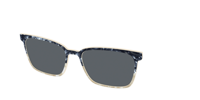 The Polarized Navy to Taupe Pearl Split Sun Top - Angle Top Thumbnail - Pair Eyewear