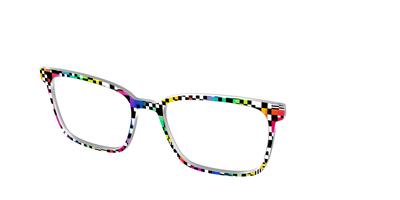 The Prismatic Check - Angle Top Thumbnail - Pair Eyewear