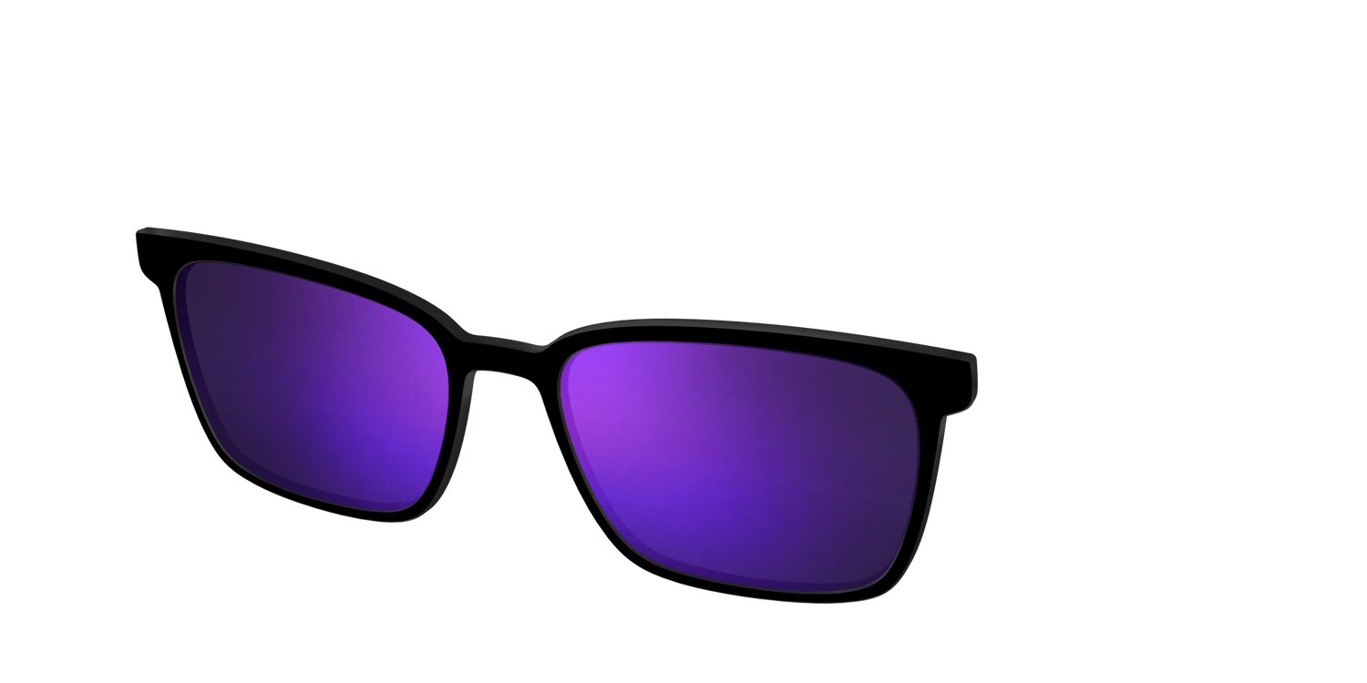 The Polarized Purple Reflective Sun Top - Angle Top Image - Pair Eyewear