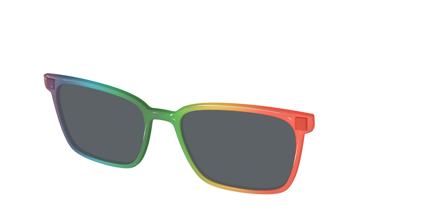 The Polarized Rainbow Gradient Sun Top - Angle Top Image - Pair Eyewear