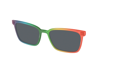The Polarized Rainbow Gradient Sun Top - Angle Top Thumbnail - Pair Eyewear
