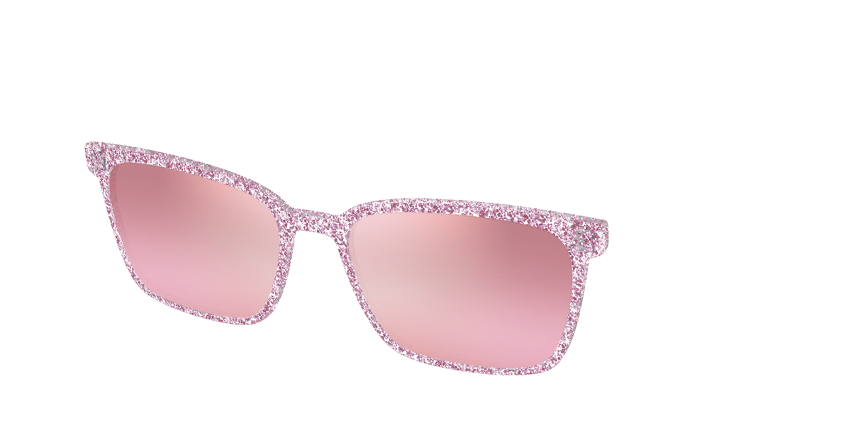 The Polarized Rose Gold Sparkle Sun Top - Angle Top Image - Pair Eyewear