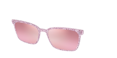 The Polarized Rose Gold Sparkle Sun Top - Angle Top Thumbnail - Pair Eyewear