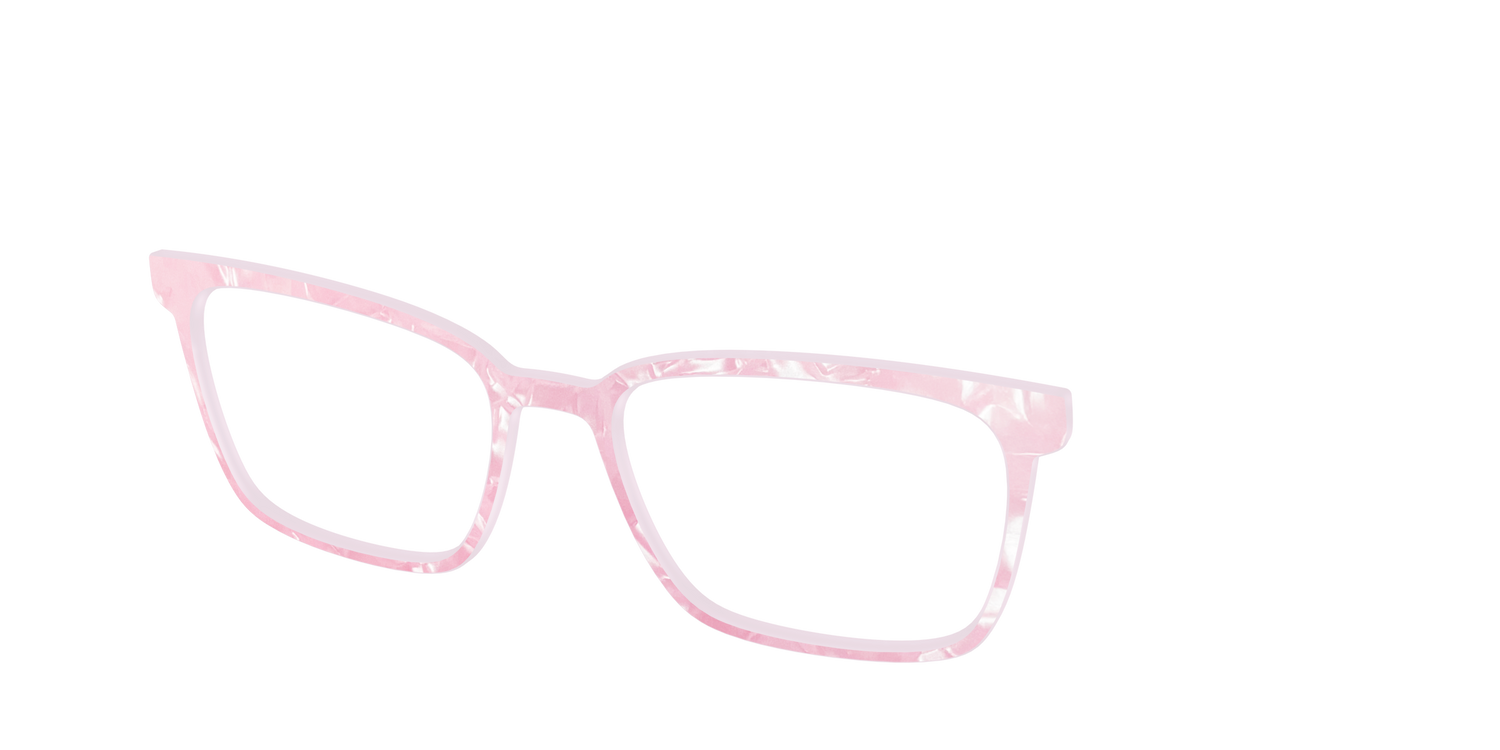The Rose Quartz Pearl Marble - Angle Top Image - Pair Eyewear