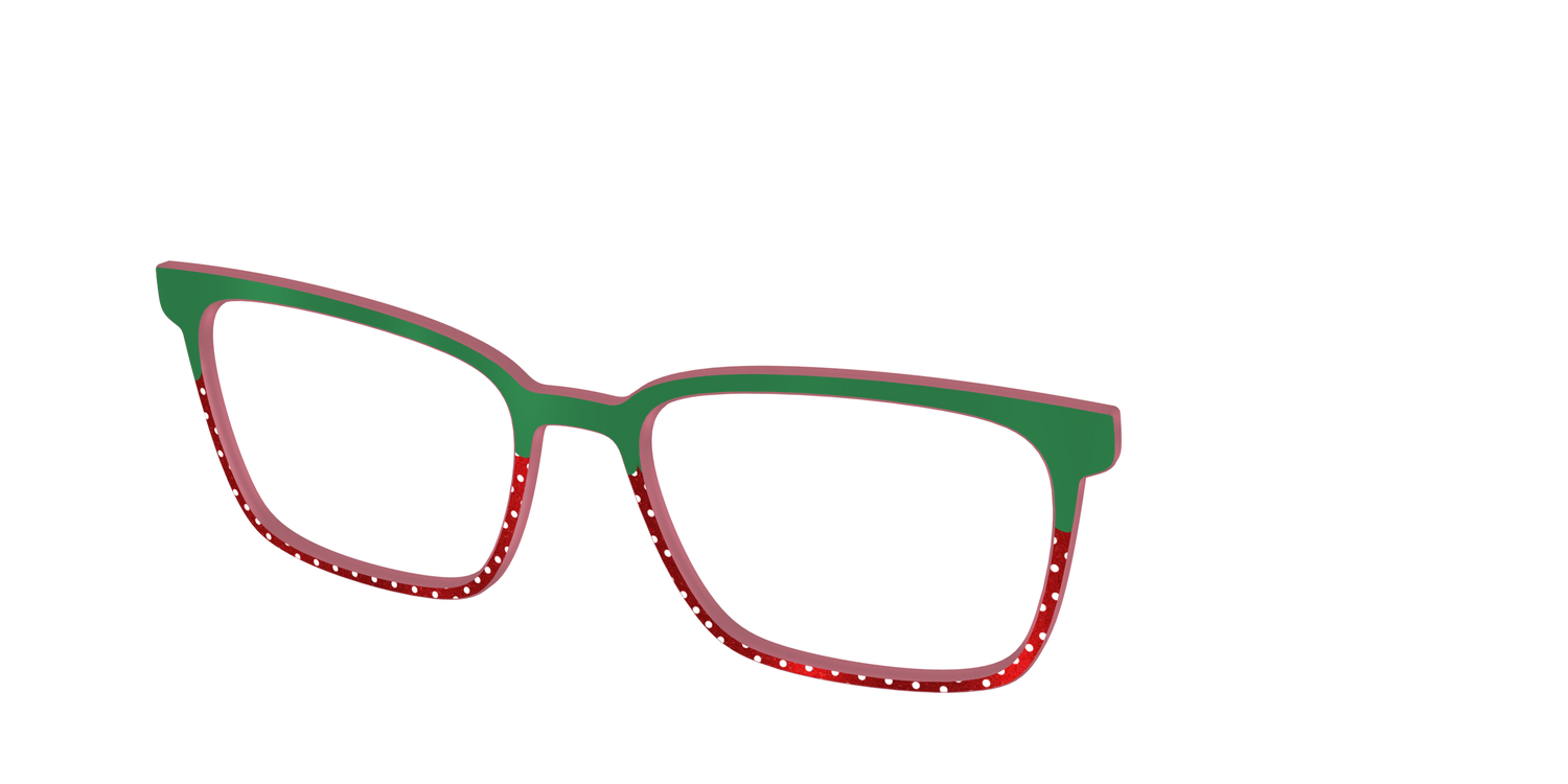 The Shimmer Strawberry - Angle Top Image - Pair Eyewear