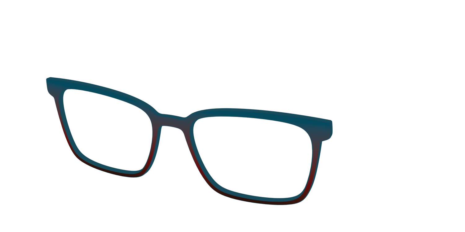 The Teal to Espresso Gradient - Angle Top Image - Pair Eyewear