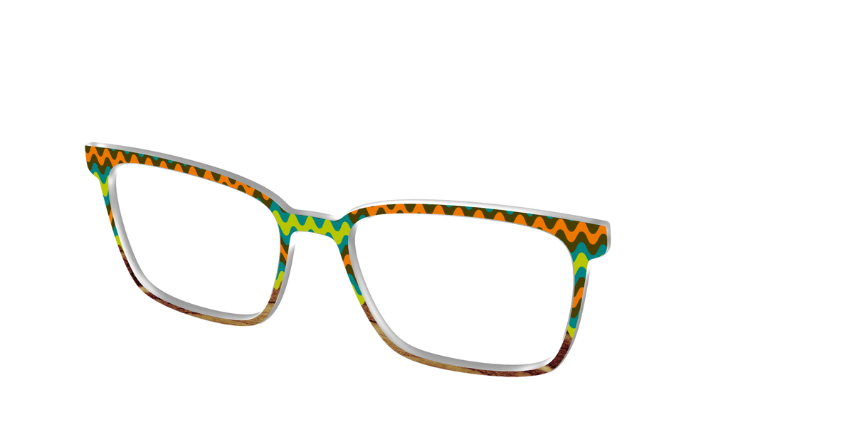 The Woodgrain Waves - Angle Top Image - Pair Eyewear