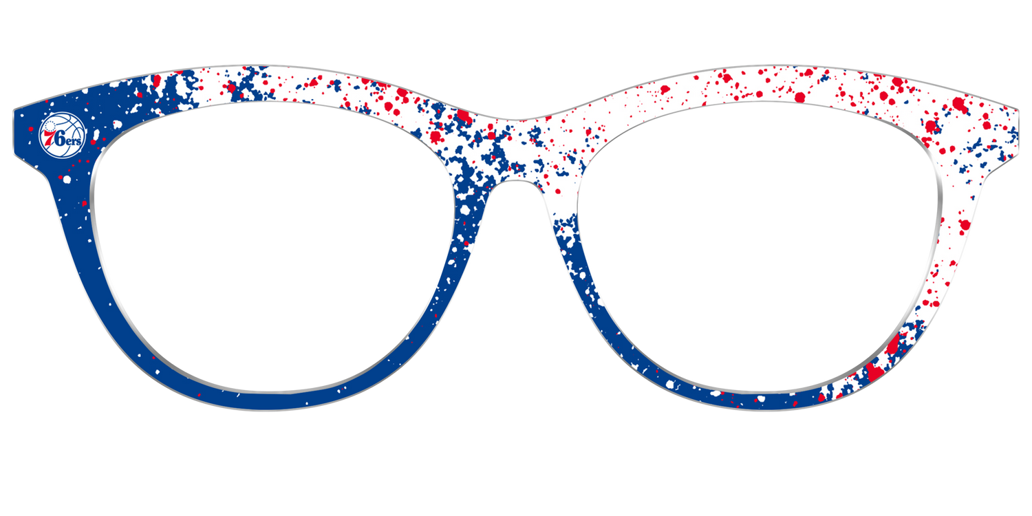 The 76ers Splatter - Front Top Image - Pair Eyewear