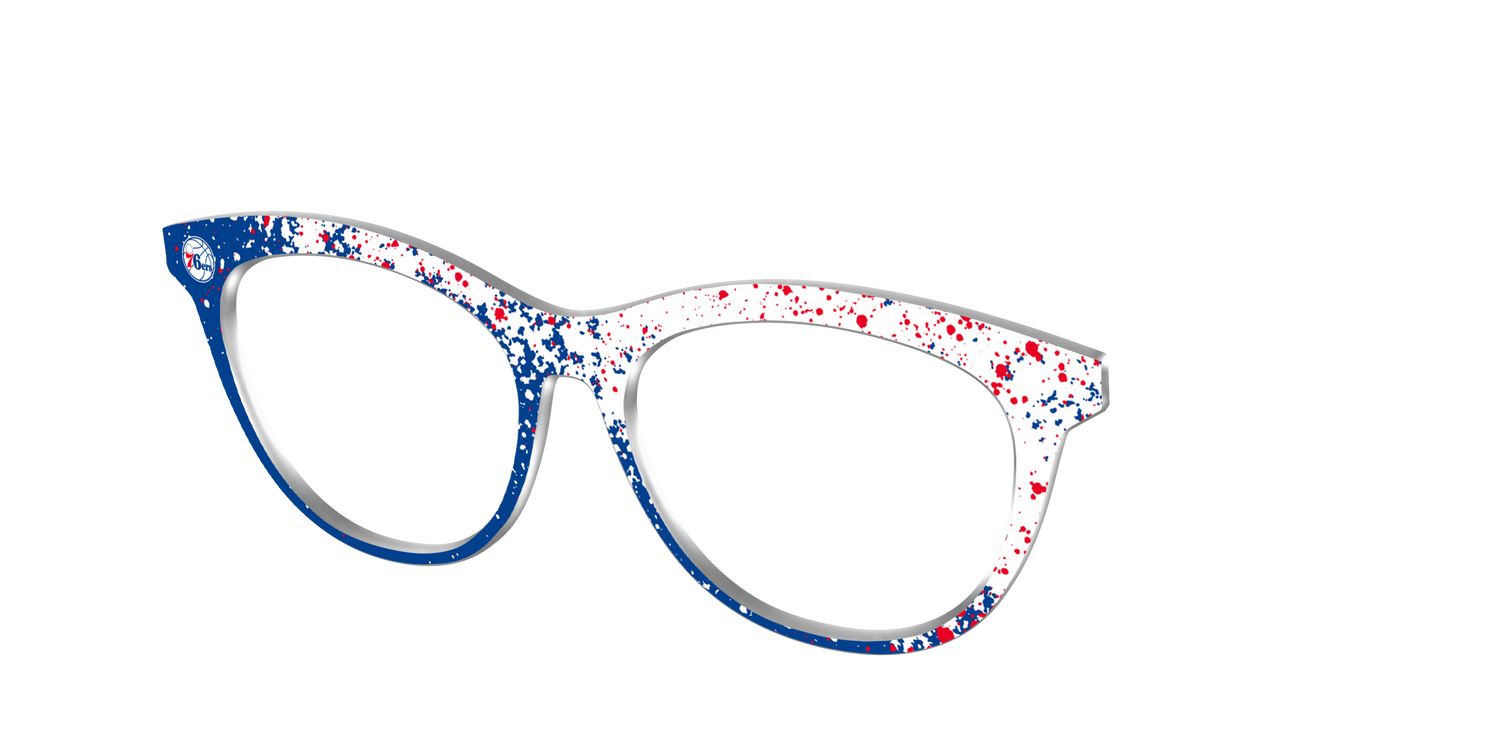 The 76ers Splatter - Angle Top Image - Pair Eyewear