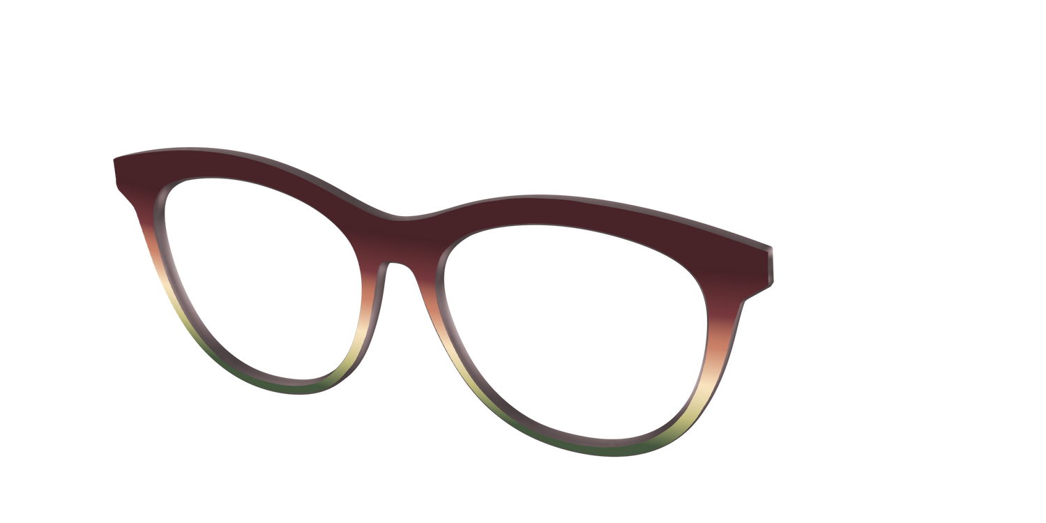 The Acorn to Moss Gradient - Angle Top Image - Pair Eyewear